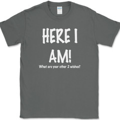 Here I Am What Are Your Other Two Wishes T-Shirt Funny Dating Humor Tee