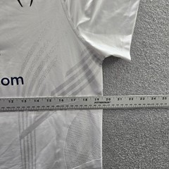 Venum Men Shirt S White Geometric UFC Logo Cryptocom Activewear Short Sleeve