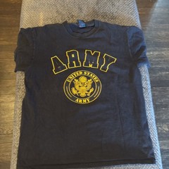 Vintage 90s Soffe US Army T Shirt Mens Large Black Tee Double Sided USA