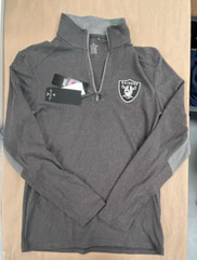 Antigua Men’s Las Vegas Raiders Long Sleeve Quarter Zip Pullover Gray Multi Size