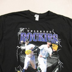 Brisco Brands Shirt Mens XL Short Sleeve Crew Neck Rockies Tovar Doyle MLB