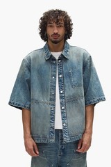 PURPLE BRAND Workwear Shirt Light Indigo Brand New Withtags