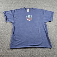 Transformers Autobot Shirt Mens XL Blue Fruit Of The Loom Graphic Tee Logo