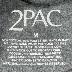 2Pac Makaveli T Shirt Mens Medium Gray Hip Hop Rap Graphic Tee