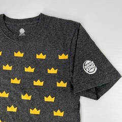 Burger King Shirt Men Small Go The Extra Smile Crown All Over Work Party Core Nw