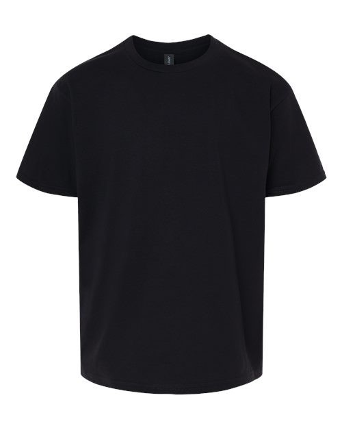 Lot of 5 Gildan® 3000 Black Cotton Short Sleeve T-Shirt Adult M **NEW STYLE**