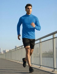 Quarter Zip Pullover Men Long Sleeve Running Shirt Lightweight Athletic Quick…