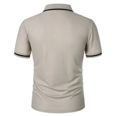New Men’s Short Sleeve Polo Shirts Solid Color Casual T-shirt Summer Trendy