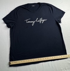 Tommy Hilfiger women Embroidered Logo Crew Neck Short Sleeve T-Shirt navy XXL