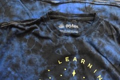 Harry Potter Mens Ravenclaw Wisdom Learning Wit Tie Dye Blue Shirt New S-2XL