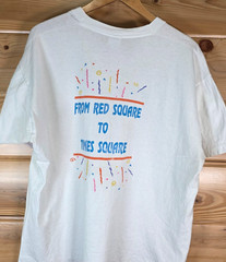 Vintage 90s Moscow Circus T Shirt XL Rare Russian Carnival NY Times Square READ
