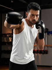 Mens UPF 50+ Tank Top Moisture Wicking Summer Sleevless Workout Gym Mucsle Shirt