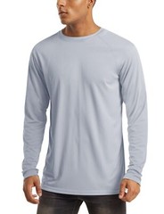 Men’s Long Sleeve Shirts UPF 50+ UV Sun Protection Athletic Shirt Run Rash Guard