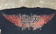 Nutrex Research Workout Supplements Fitness Gym Y2K Wings Design T-Shirt XL