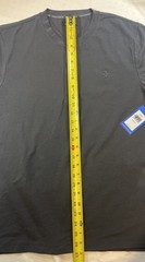 Mens L Vince Camuto Charcoal Short Sleeve Henley NWT