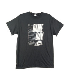GILDAN T-shirt DryBlend Size MEDIUM “Game Day” Black Graphic Print Casual