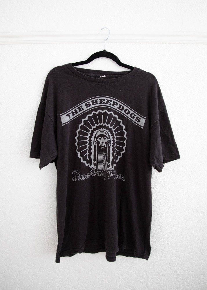 The Sheepdogs Five Easy Pieces Band T Shirt Men’s Black Graphic Tee Large