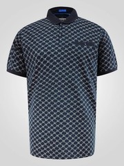 D555 Duke Big Mens Printed Polo Shirt Jacquard Trims 2XL-5XL 6XL 7XL 8XL 611903