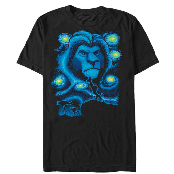 Disney Lion King Starry Night Mufasa T-Shirt Men Women Unisex