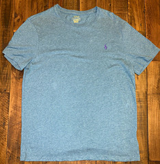 Polo Ralph Lauren Custom Slim Fit Men’s L Blue Crew Neck Cotton Polo Pony Tee