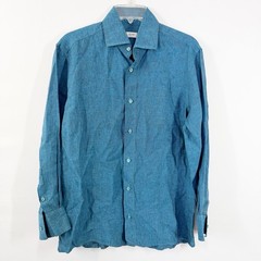Scott Henry Teal Heather Button Up Shirt Size M Business Casual Preppy Collared