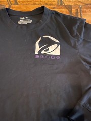 Taco Bell Shirt Mens Medium M Black EST 1962 Logo Graphic Long Sleeve Fast Food