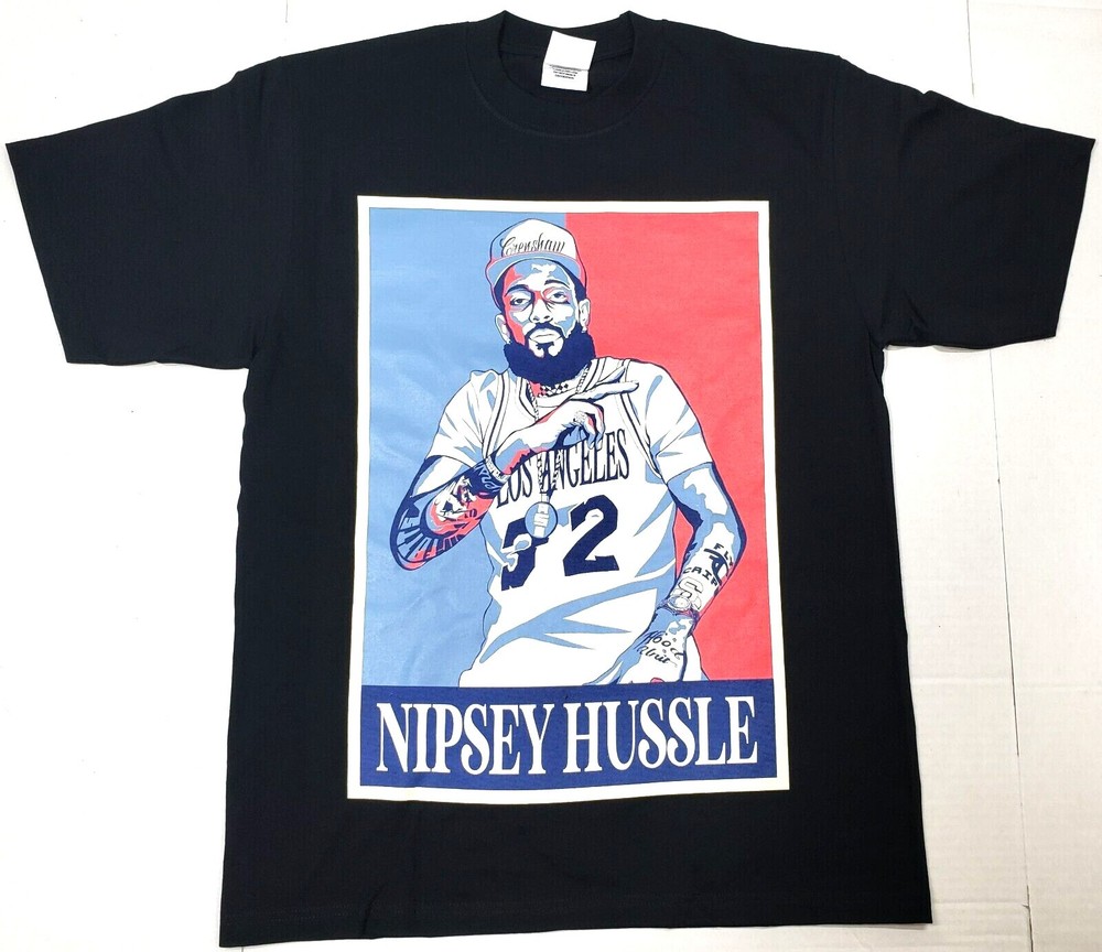 NIPSEY HUSSLE T-shirt LA Crenshaw Rap Hip Hop HU$$LE Tee Men’s 100% Cotton New
