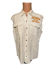 2010 Street Vibrations Reno Nevada Bikers Club Vest Size Large Cards & Flames