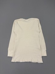 Vintage 80s Northwest Territory Thermal Shirt Cream Waffle Knit Long Sleeve L