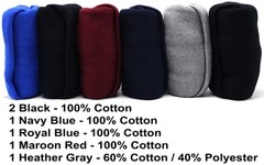 6 Blue Black Gray Red 2XL 50-52 A-Shirt Tanks Fruit Of The Loom 2EG 127-132 CM