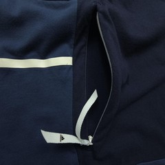 Adidas Mens Shirt Medium Blue Built For Purpose Colorblock Zip Pocket Sports Tee