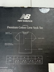 New Balance Men’s Size Small 3 Pack White Tag Free Cotton Crew Neck Tee NIB