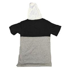 Ecko Unltd Hooded Shirt Mens Small Grey Marled Rhino Graphic Tee Colorblock New