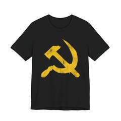 Hammer & Sickle T-Shirt | Yellow Graffiti Communist Soviet Symbol Tee Shirt