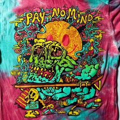 Killer Acid mens tie dye long sleeve shirt size small psychedelic skull back hit