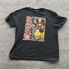 Marvel T-Shirt Mens Size 2XL Black Wolverine Graphic Cotton Short Sleeve