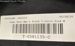 Hugo Boss Mens Black Short Sleeve Crew Neck Pullover T-Shirt Size Medium