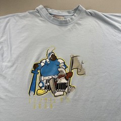 Vintage Fat Albert T-Shirt Mens 2XL Blue Platinum FUBU Knight Cartoon Hip Hop
