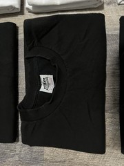 Lot of 8 PRO 5 Super Heavy Blank Black & White Short Sleeve T-Shirts Work XL