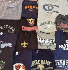 5 T-Shirt Lot Random ALL SPORTS Bundle Random Sports Team NFL MLB NCAA NHL NBA