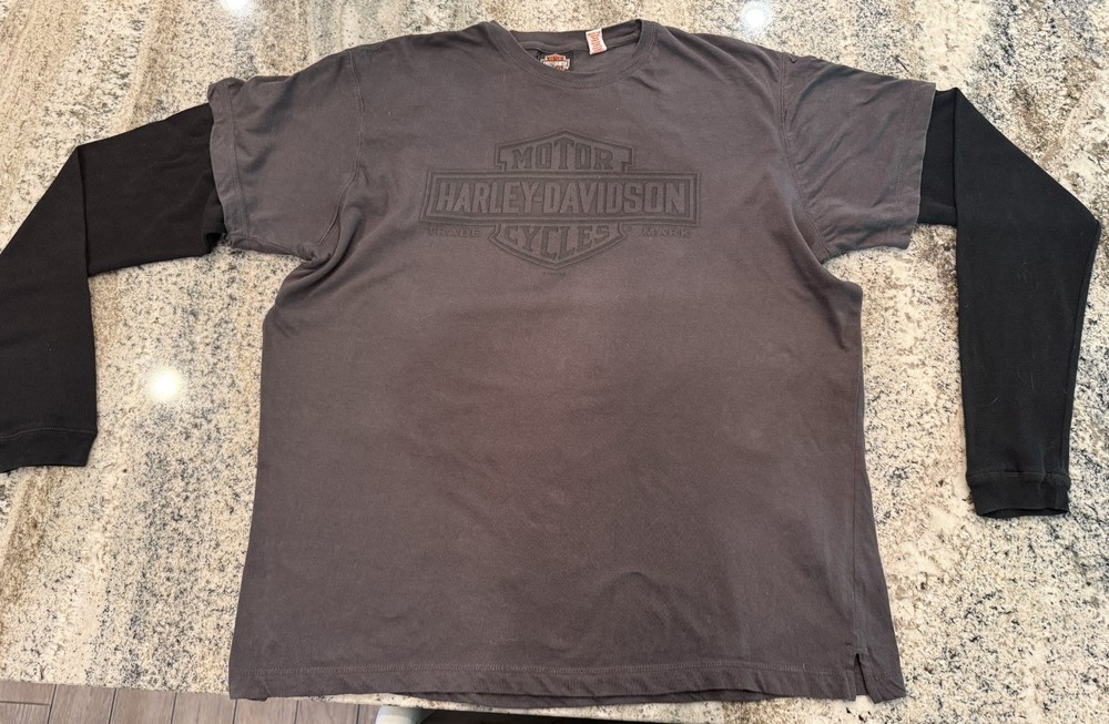 HARLEY DAVIDSON Vintage Tee Shirt JACKSON HOLE WYOMING Long Sleeve X-Large NICE!
