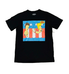 NEW Men’s BEAVIS & BUTTHEAD Merica Patriotic Short Sleeve T-Shirt Size 2XL 50/52