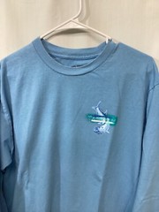 Reel Legends Tarpon Blue Large Long Sleeve Cotton T Shirt T10