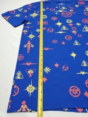 Captain Marvel All Over Print Blue T-Shirt Shirt Men’s Size Medium