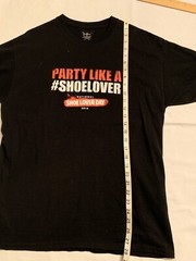 PARTY LIKE A SHOE LOVER DSW Black Large T-Shirt Unisex Shoe Lover Day 2014