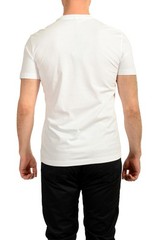 Versace Men’s White Black Medusa Embroidery Short Sleeve T-Shirt US XL IT 54