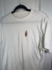 Riot Society White 40 oz Malt Liquor Front Graphic T Shirt, Men’s Size Medium