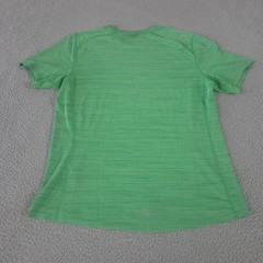 Nike Shirt Mens Large Green Dry Miler Short Sleeve Heathered Reflective Running
