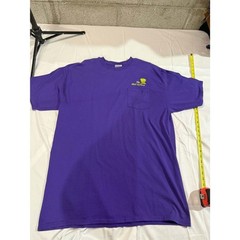 Port & Company Men’s 2XL Purple Pocket Crew Neck Graphic Tee The Mad Hatters