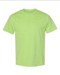 Hanes 5170 5XL EcoSmart Crewneck Short Sleeve Tee Pit to Pit 31″ Unisex Lime